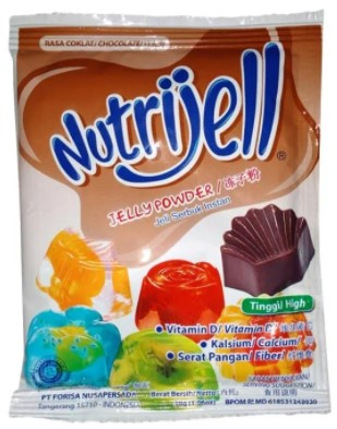 Nilai kandungan gizi Agar-agar nutrijell coklat