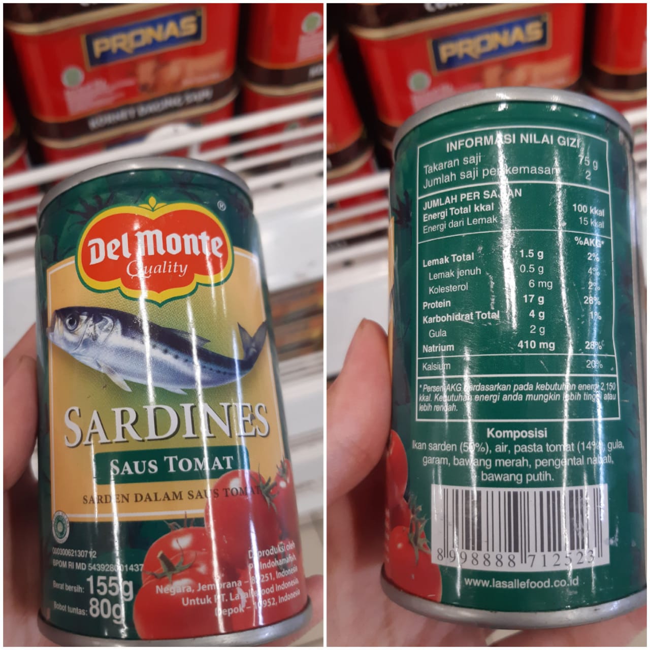 Image produk Del Monte Sardines saus tomat (155 g)