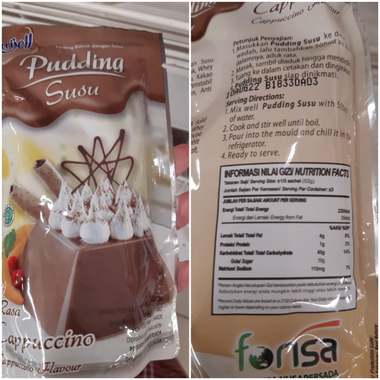 Image produk Nutrijell pudding susu rasa capuccino (145 g)