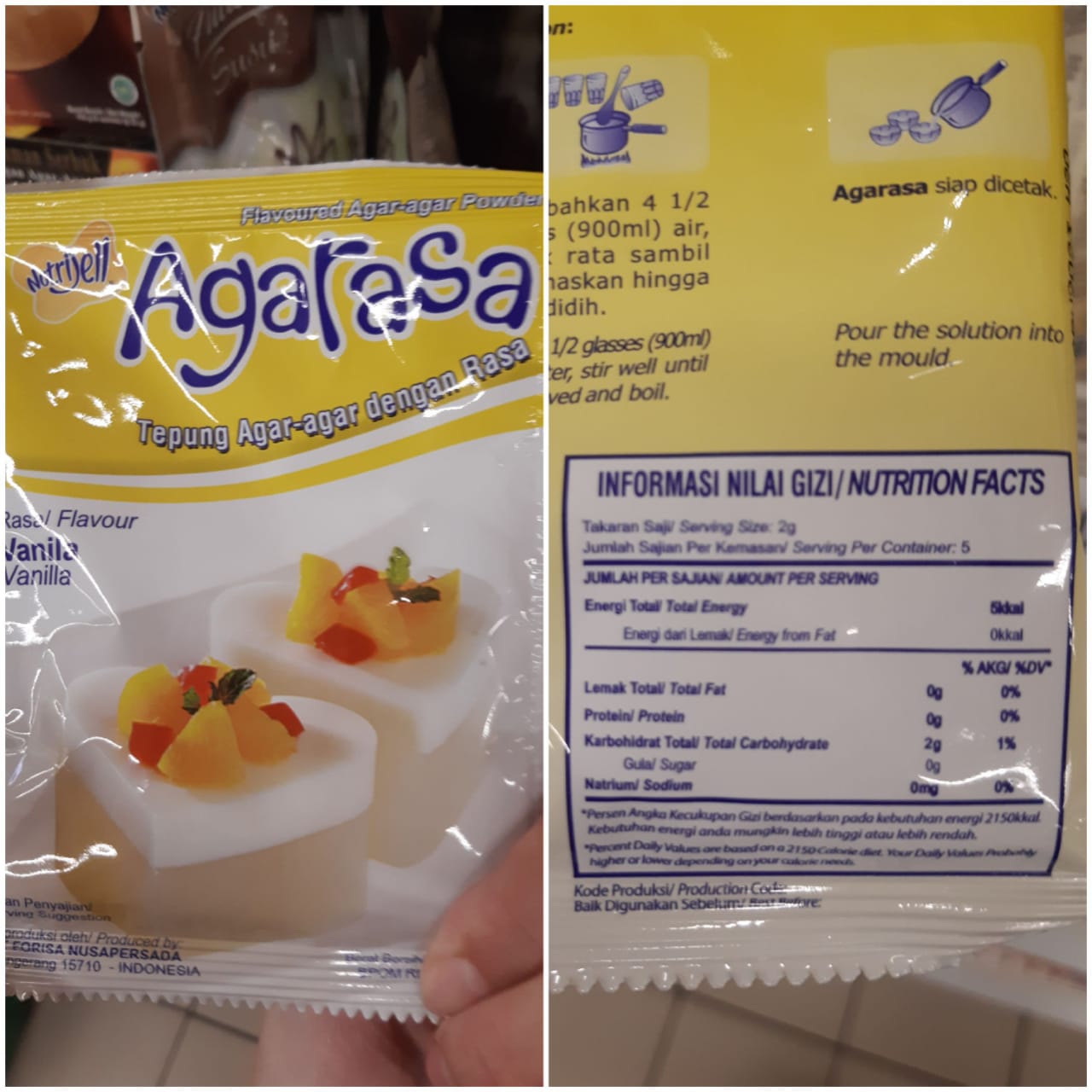 Image produk Nutrijell Agarasa rasa vanila 