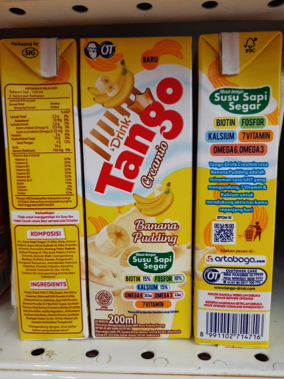 Image produk Tango drink creamio rasa pudding pisang (200 ml)