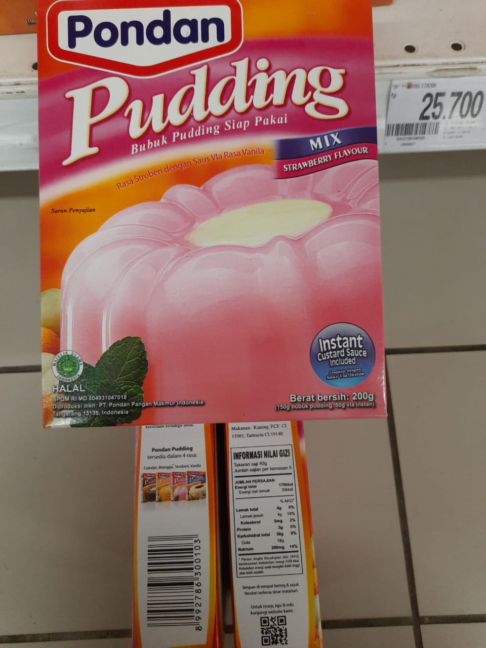 Image produk Pondan Pudding rasa stroberi (200 g)