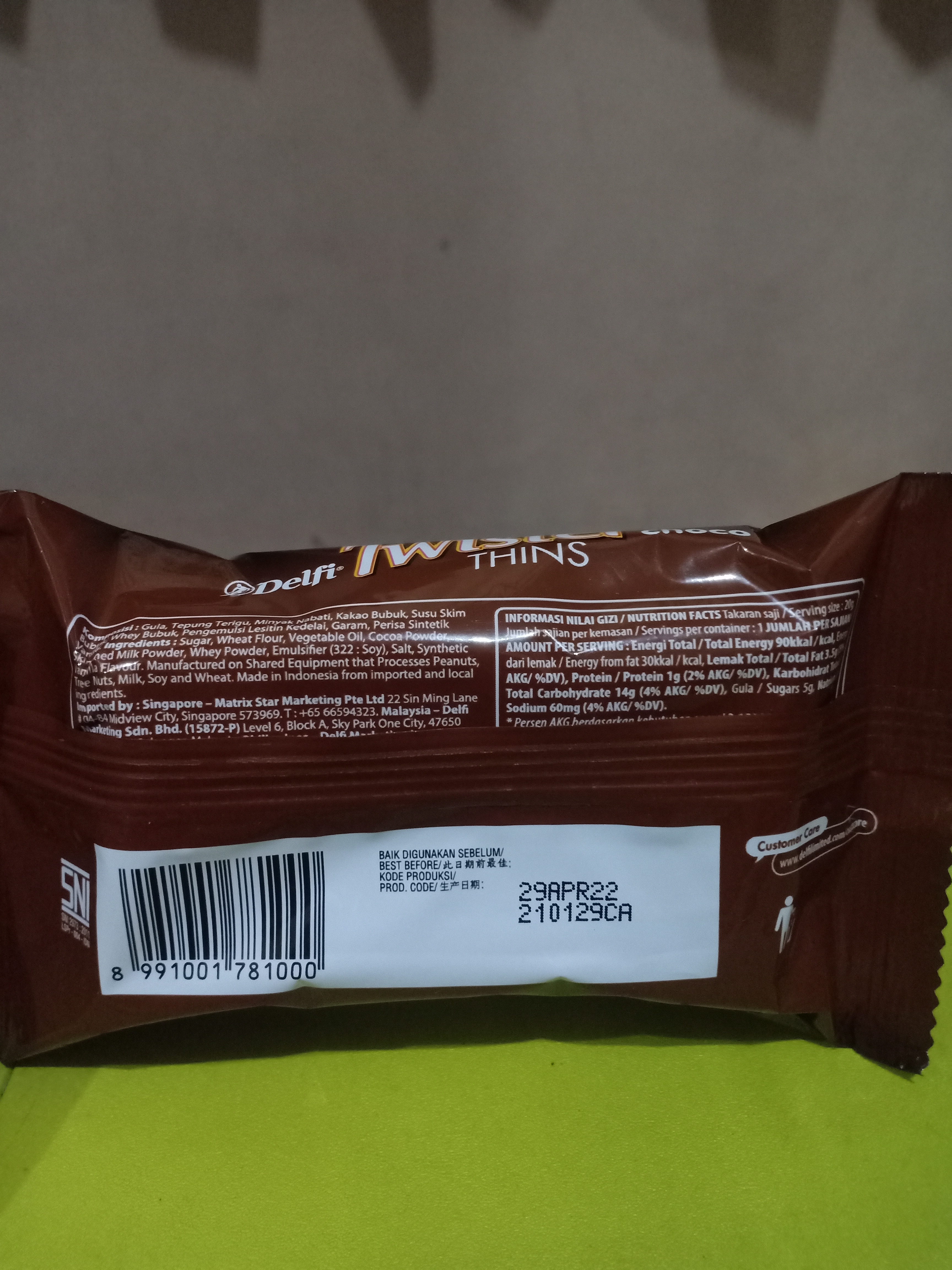 Image produk Twister Thins Choco