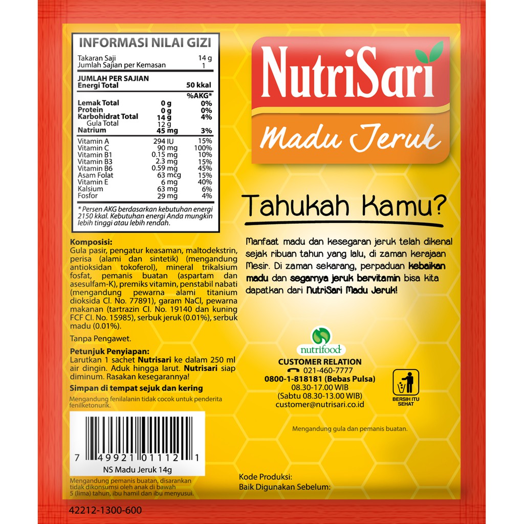 Image produk Nutrisari Madu Jeruk