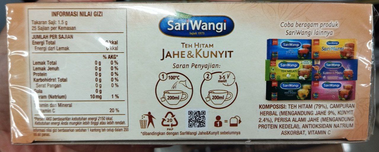 Image produk Sari Wangi Teh Hitam Jahe & Kunyit