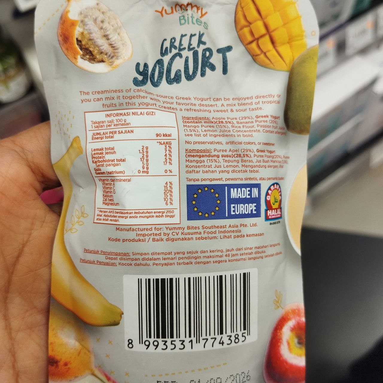 Image produk Greek Yogurt Passion Fruit, Mango, Apple, & Banana