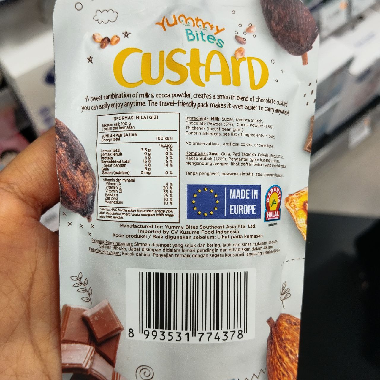 Image produk Yummy Bites Custard Chocolate