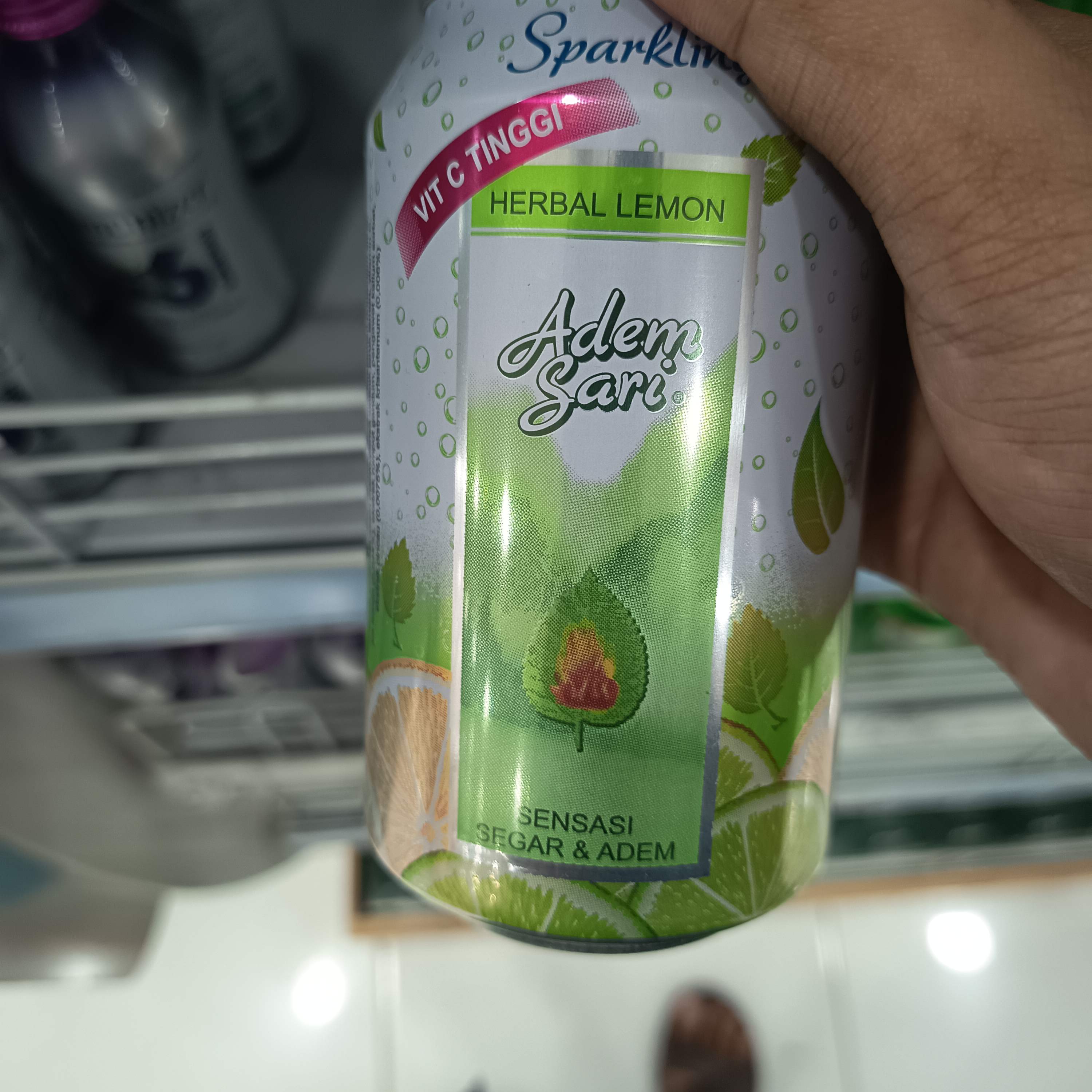 Image produk Adem Sari Herbal Lemon Sparkling 320 mL (kaleng)