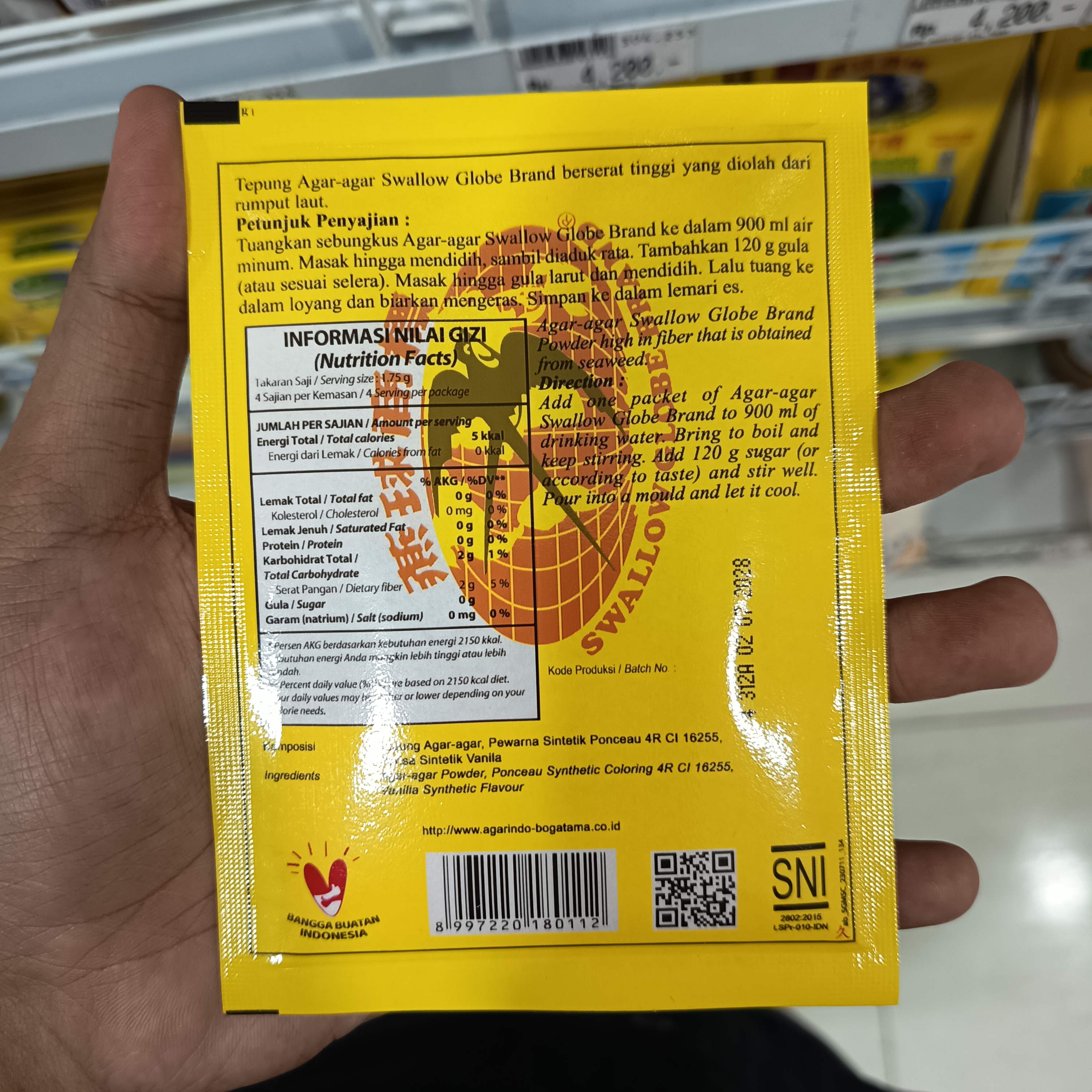 Image produk Swallow Globe Agar-Agar Warna Merah