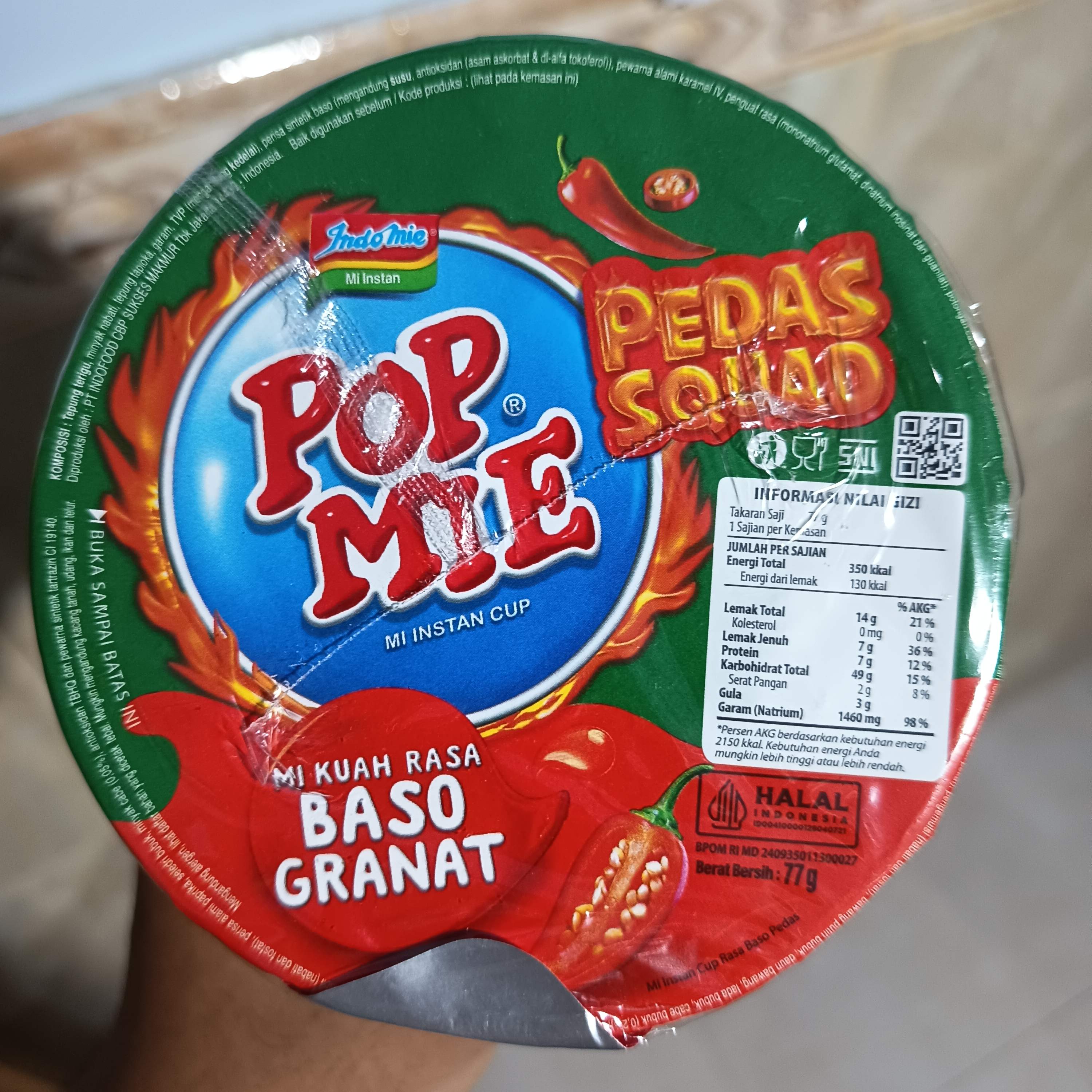 Image produk Pop Mie Mi Kuah Rasa Baso Granat 77g