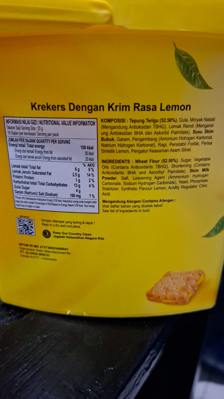 Image produk Biskitop Lemon Crackers