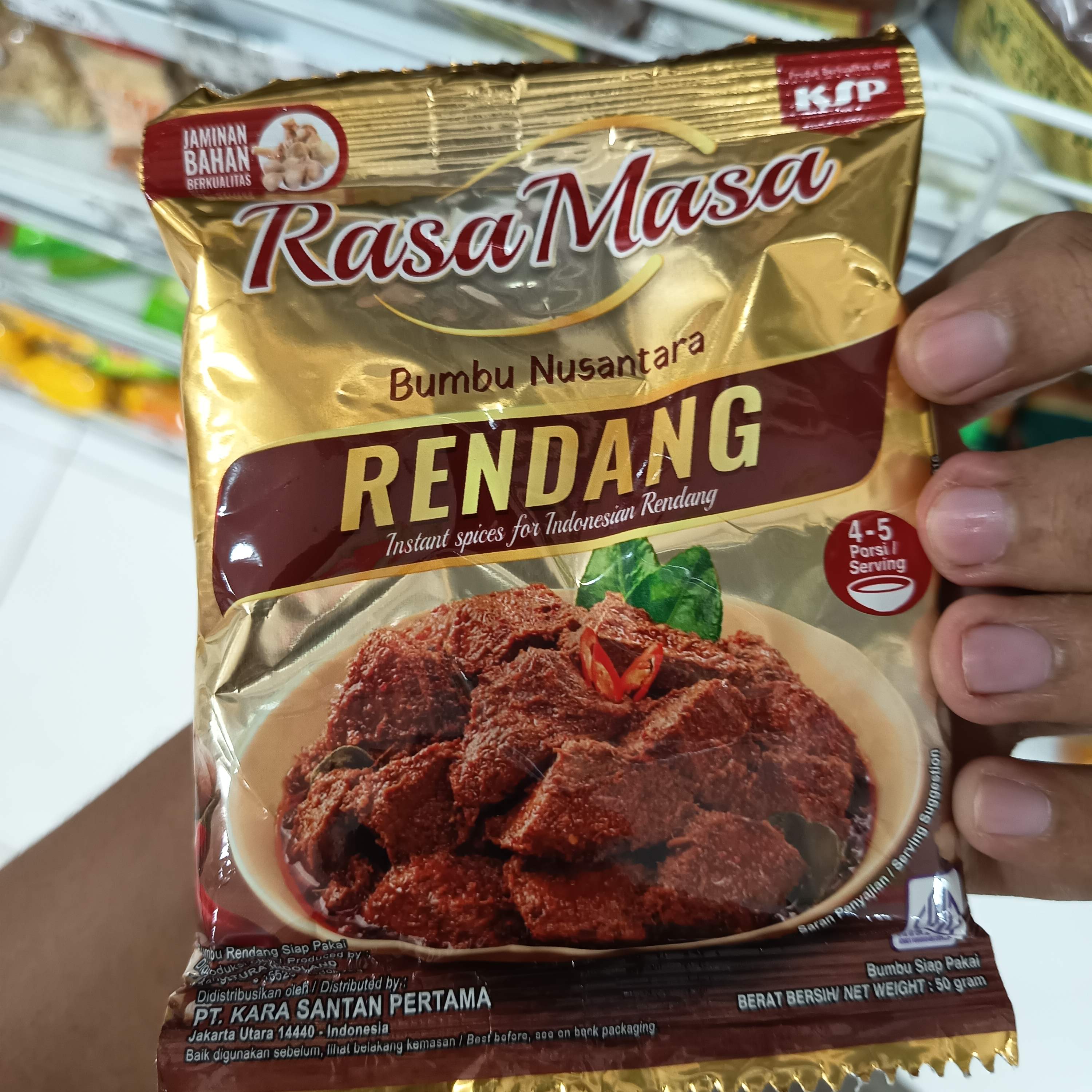 Roko 76 Rasa Rendang Nilai kandungan gizi Rasa Masa Rendang