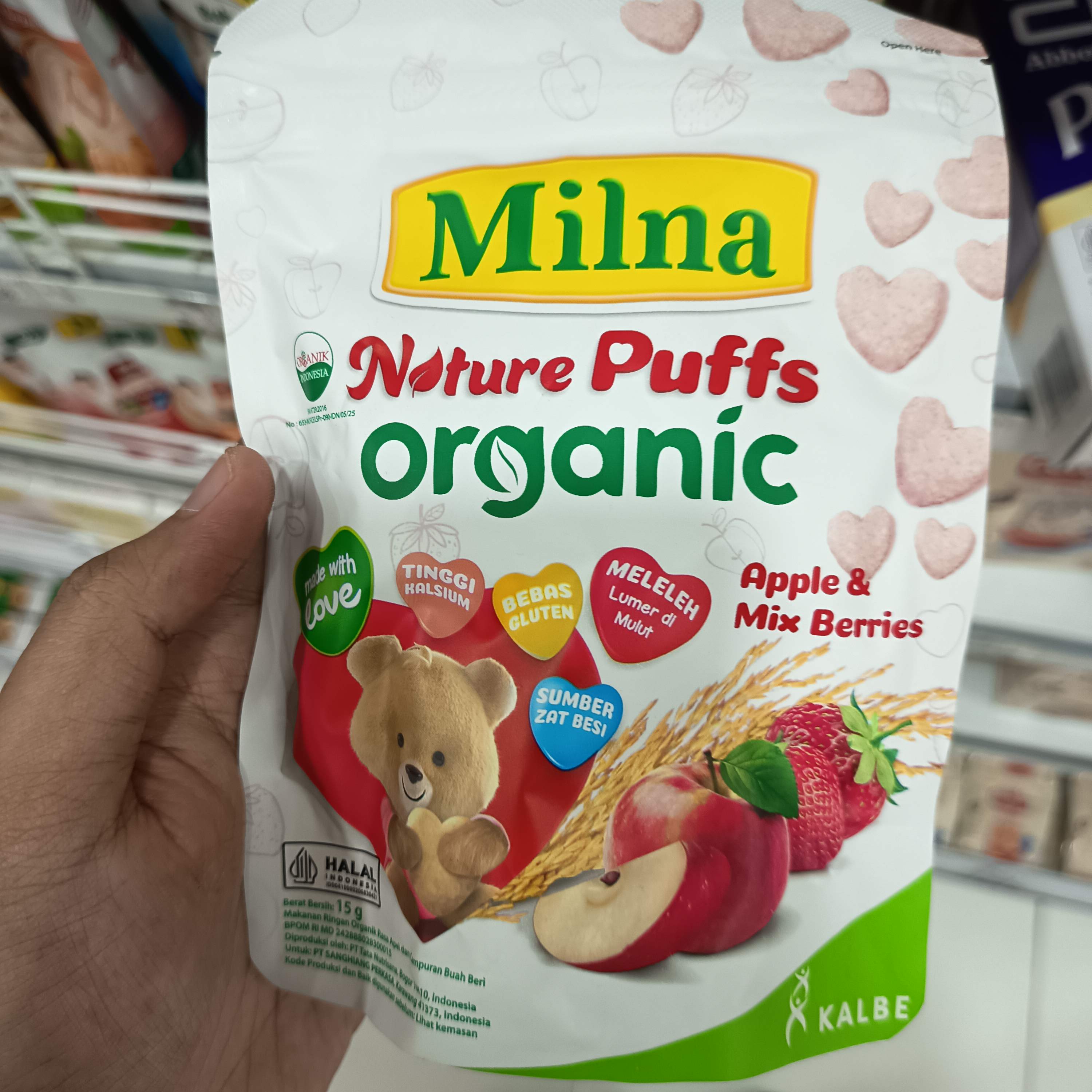 Image produk Milna Nature Puffs Organic Apple & Mix Berries