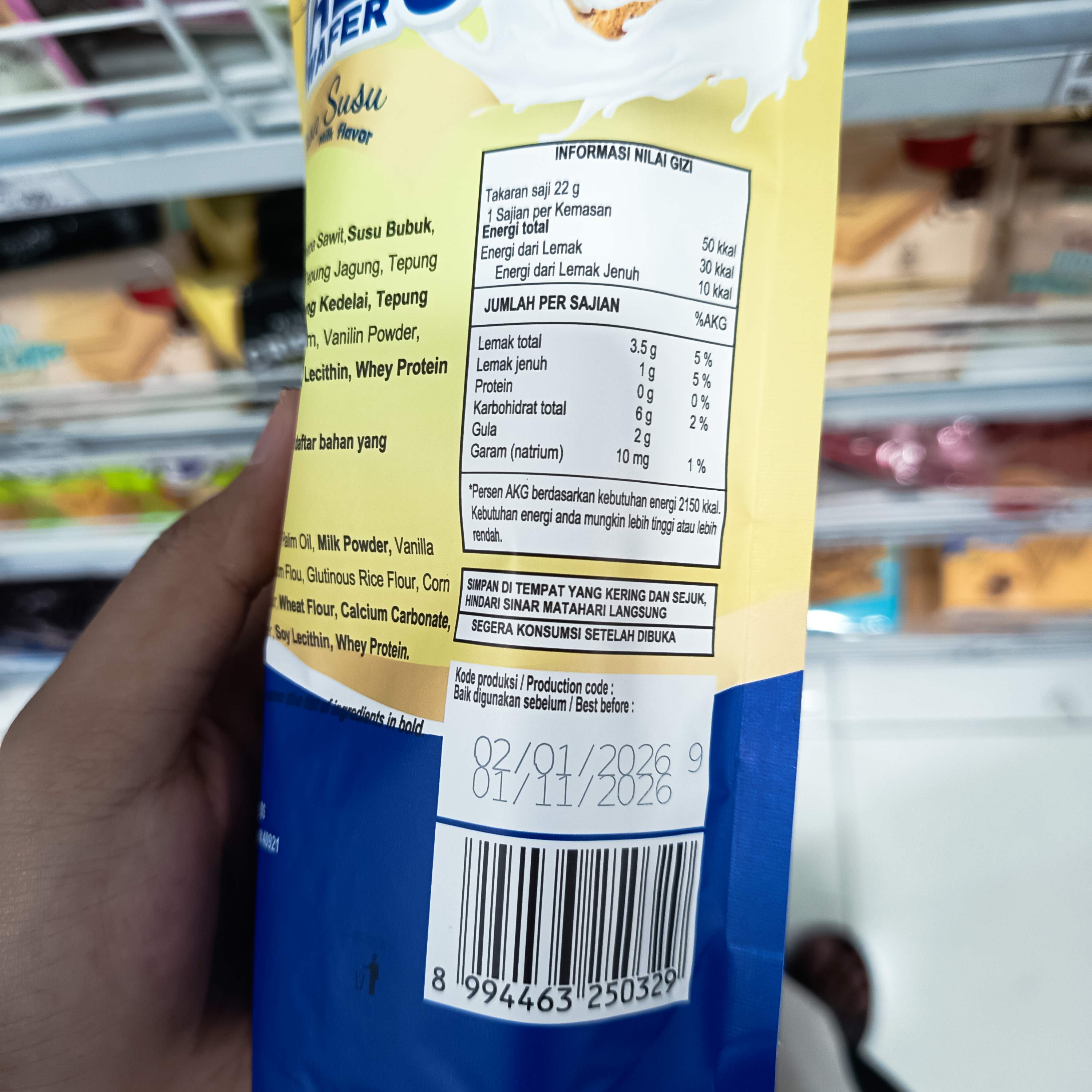Image produk Kalio Wafer Rasa Susu 22g