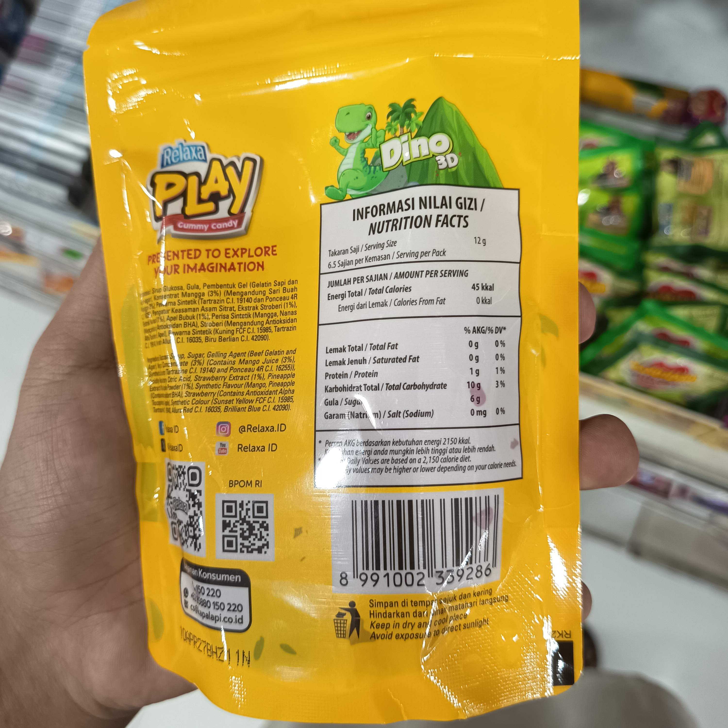 Image produk Relaxa Play Gummy Candy Dino 3D